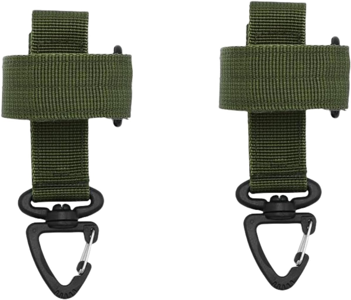 2 stuks handschoenhouders riem handschoen klem handschoen grabber clip verstelbare handschoenhaak houder hangende Molle-gesp werkhandschoen houder voor wandelen kamperen legergroen