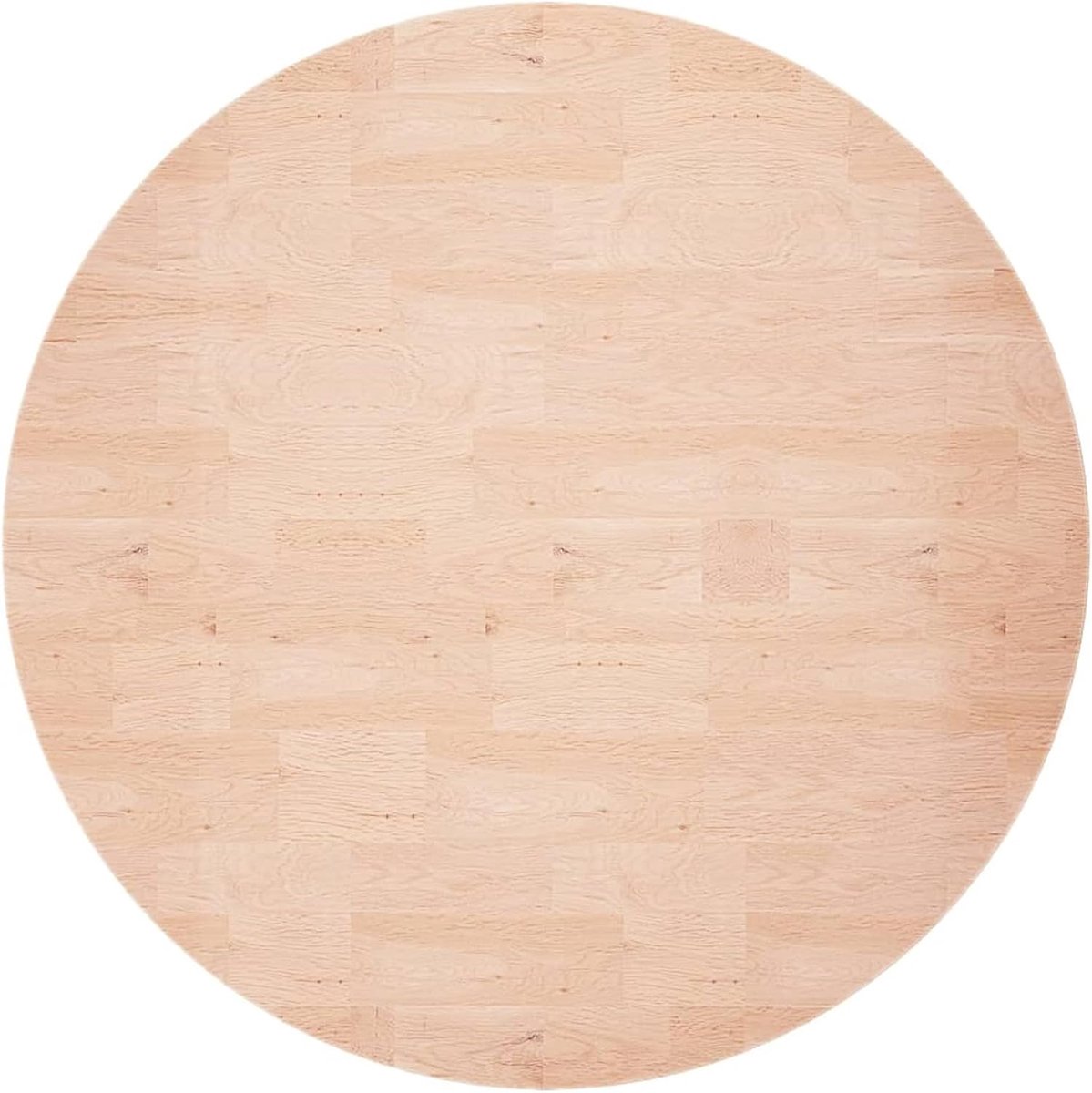 Rond tafelblad massief houten plaat houten plaat vervangingstafelblad houten plaat voor eettafel eetkamertafel onbehandeld massief hout eiken Ø70x1,5 cm