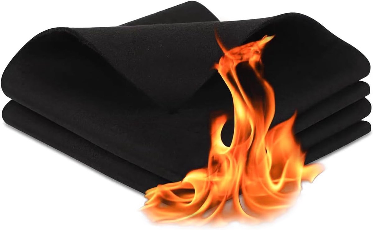 Vuurvast, hittebestendig, hoge temperatuur dikte vilt koolstof lasmat vlam brandvertragend beschermend pad voor glas blazen camping fornuis BBQ grill