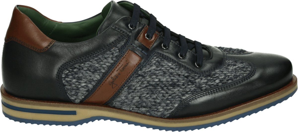 Galizio Torresi - 312938 - Vrije tijdsschoenenHeren veterschoenHeren sneakersCasual - Kleur: Blauw - Maat: 42