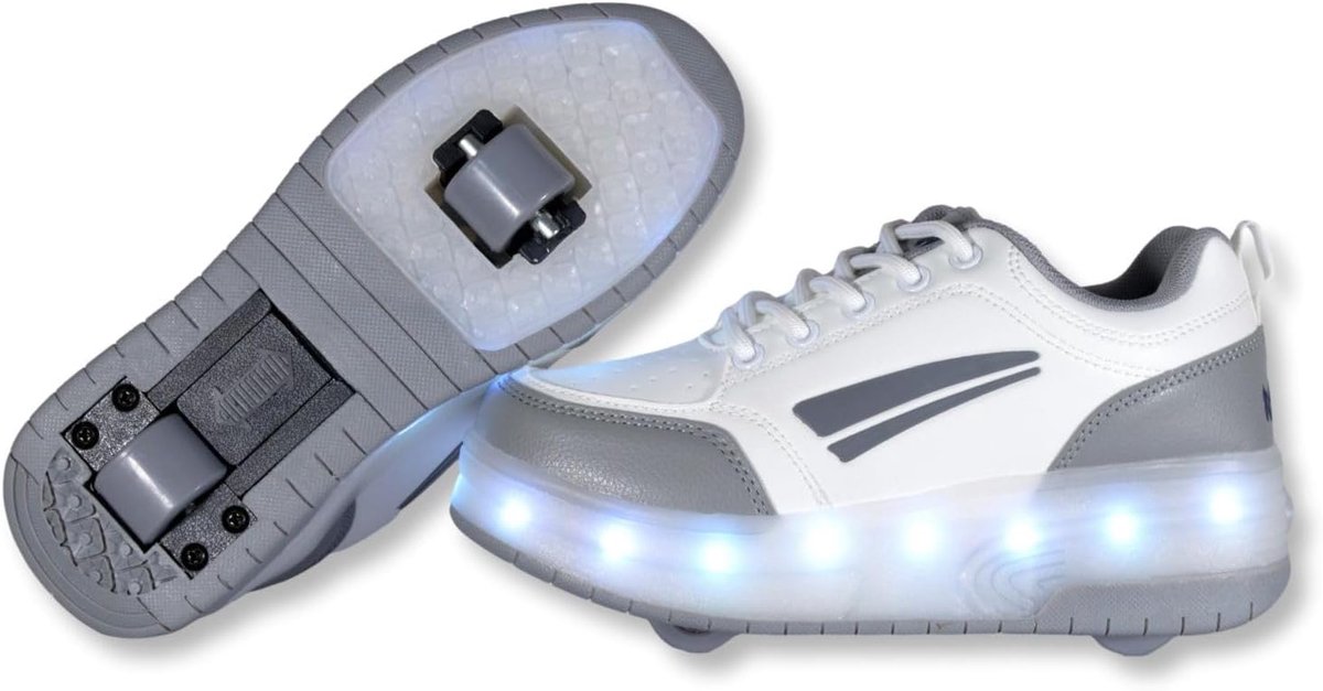 Trainers met automatisch intrekkende wielen.