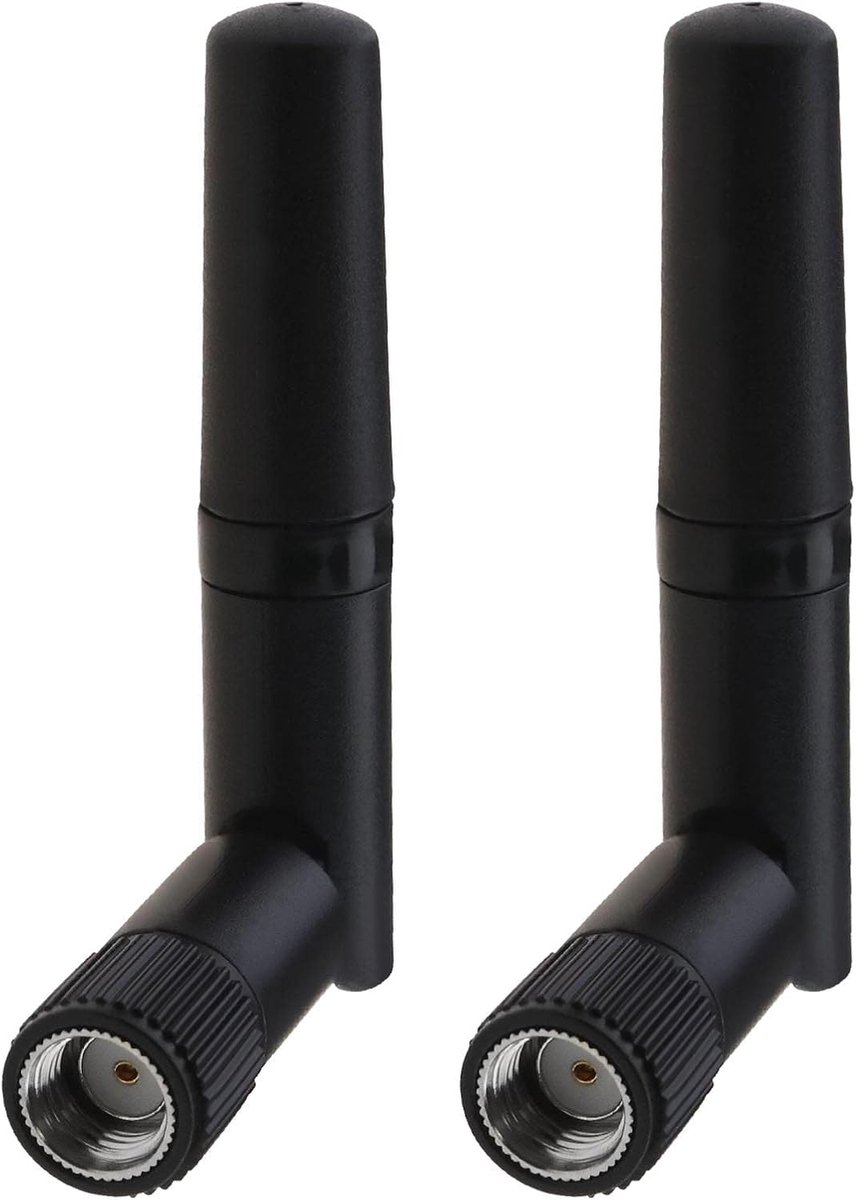 Lord of the Tools 2 STKS Mini WiFi-antenne Dual Band 2.4GHz 5.8Ghz RP-SMA Mannelijke Haakse Antenne voor PCI Netwerkkaart PC Desktop Computer Gaming Moederbord Draadloze Router