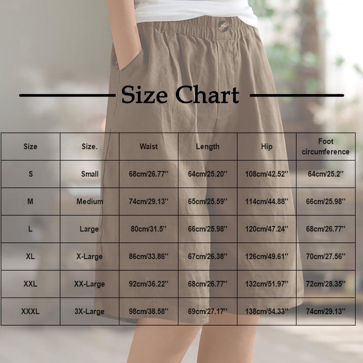 Bermuda Shorts Damen Sommer Leinen Musselin Hose Kurze Baumwolle Stoffhose High Waist Freizeithose Sommerhose Frauen Elegant Weite Bein Strandhose Leinenhose mit Gummizug und Taschen