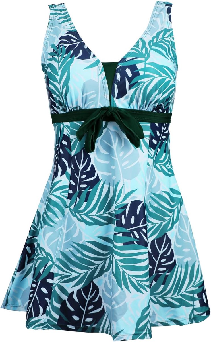 Badpak voor dames, uit 1 stuk, buikcontrole, figuurvormend, grote maat, push-up, gevoerd, elegant