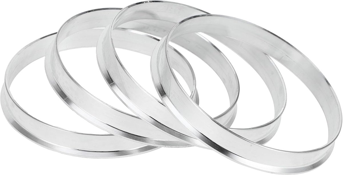 Centric Rings, 70.6mm ID tot 73.1mm OD Voertuig Wiel Hubrings Aluminiumlegering, 4 PCs