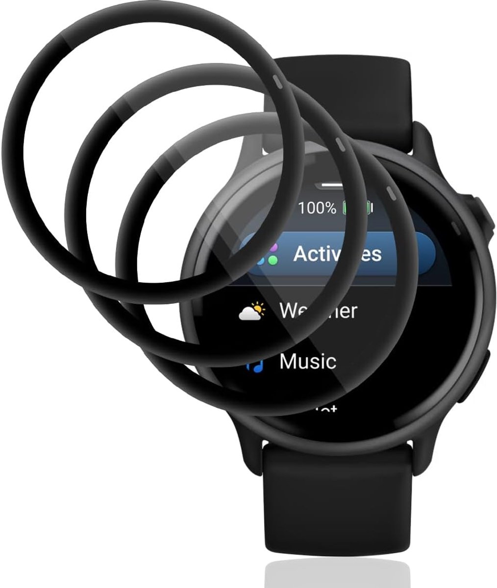 Displaybeschermfolie voor Garmin vívoactive 6, 42 mm (geen gehard glas), 3 stuks, flexibele TPU-displaybeschermfolie, HD, transparant, luchtbelvrij, zachte folie
