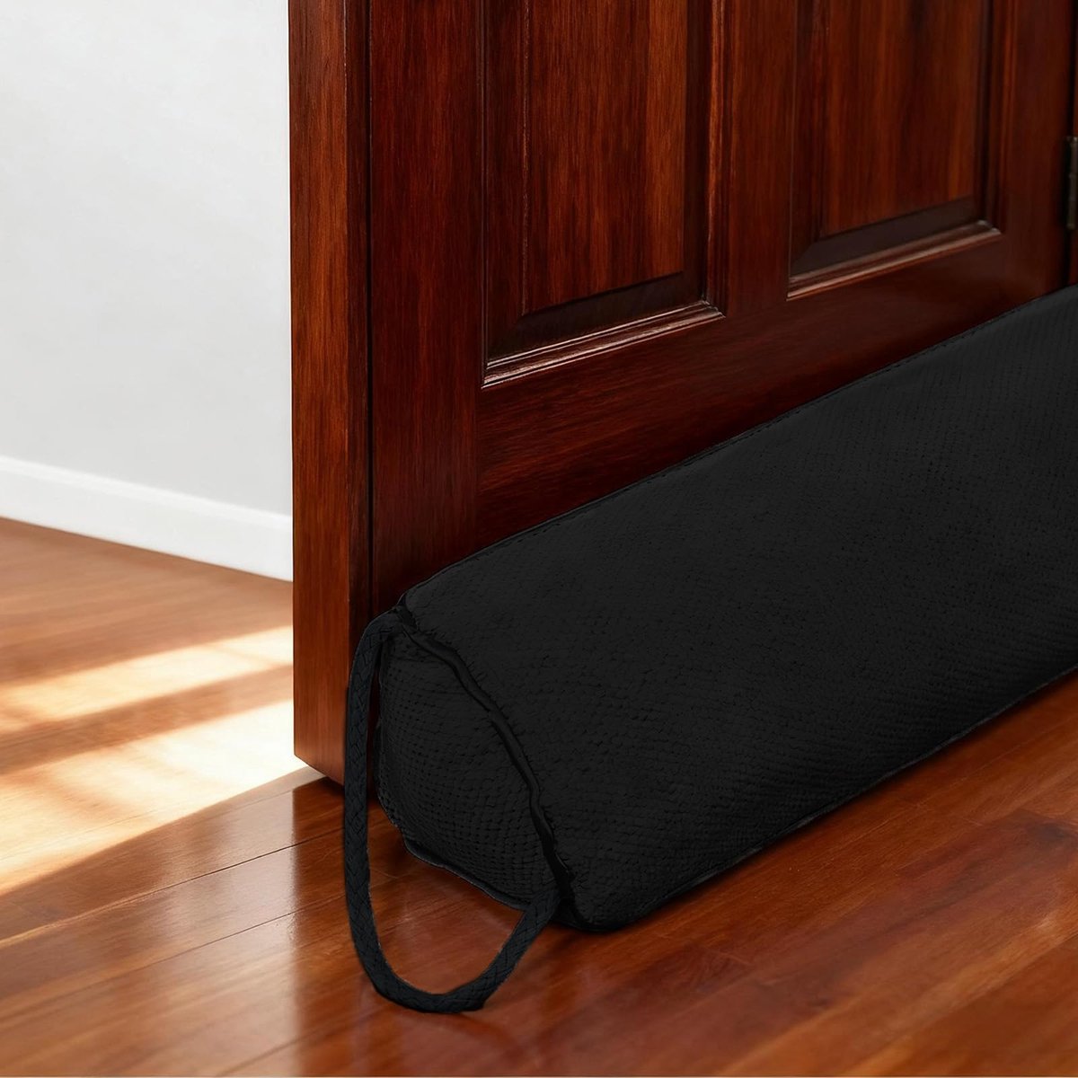 Famanu - Geluidsisolatie van stof, wasbaar en extra zwaar, voor deuren en ramen, 92 cm, zwart