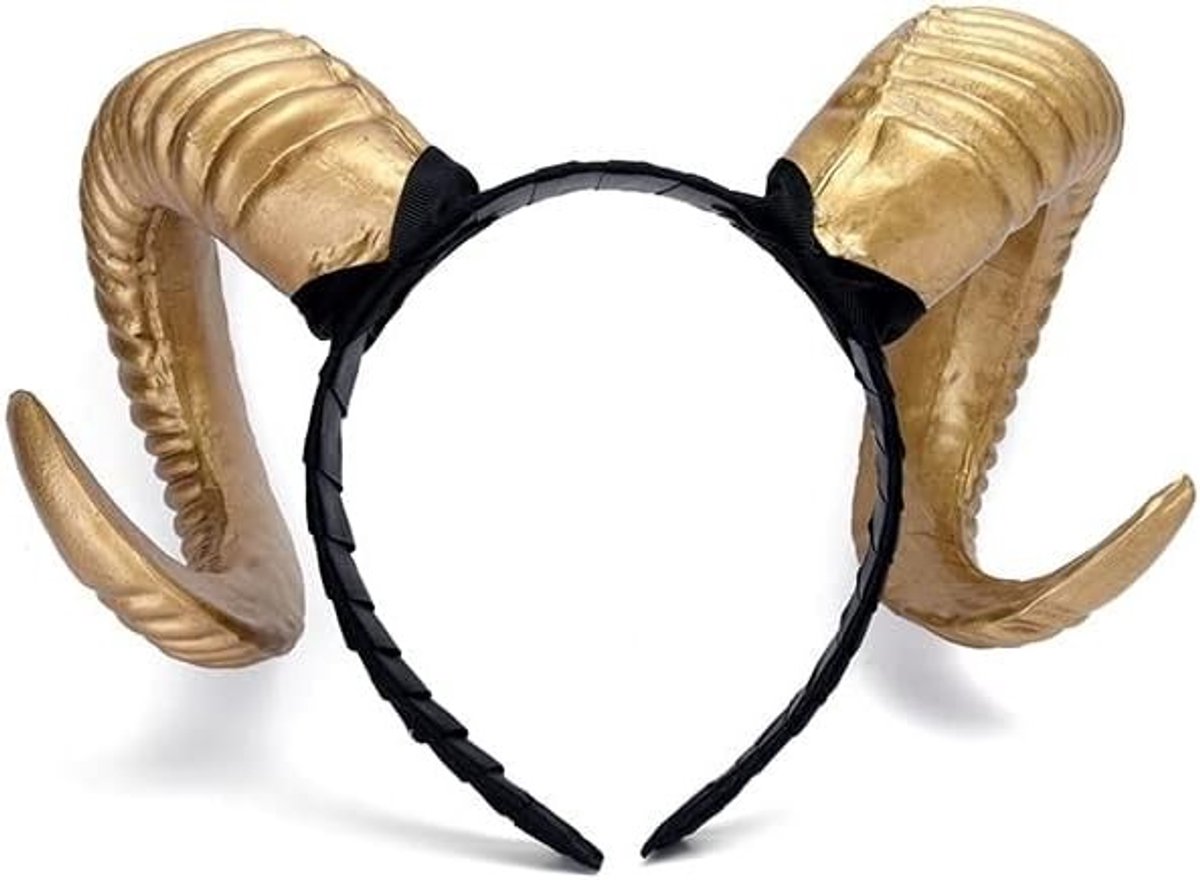 Gothic Hoofdband met Schapenhoorns voor Halloween Cosplay en Feestdecoratie, Perfecte Accessoire voor Kostuums