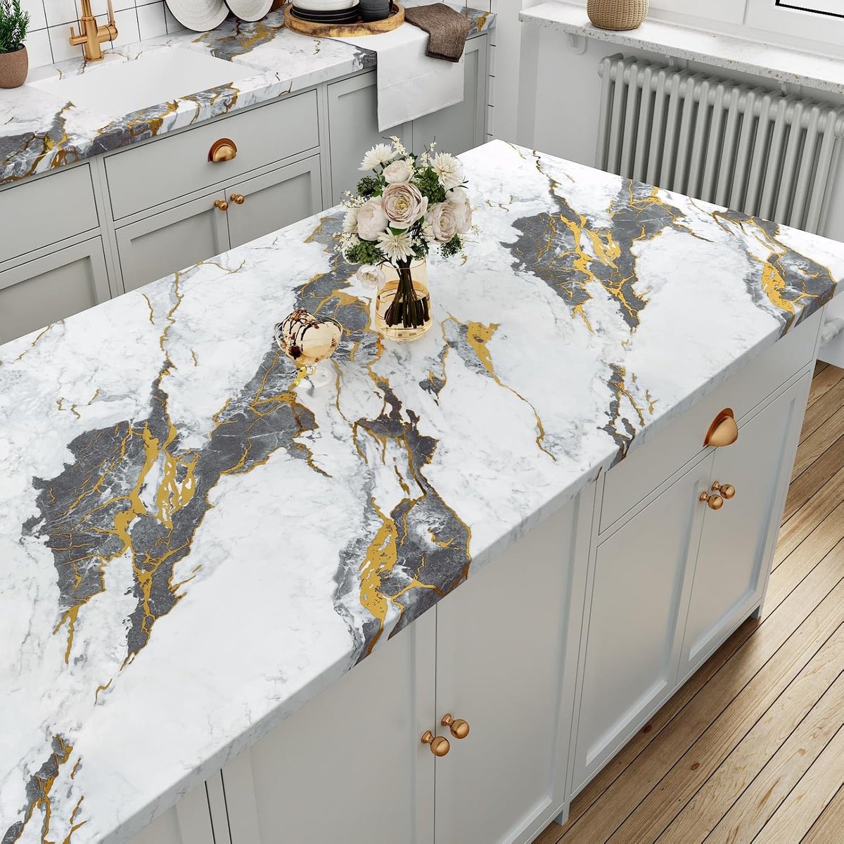 Marmeren Peel en Plak Behang - Zelfklevend Vinyl voor Eenvoudige Wanddecoratie en Renovatie