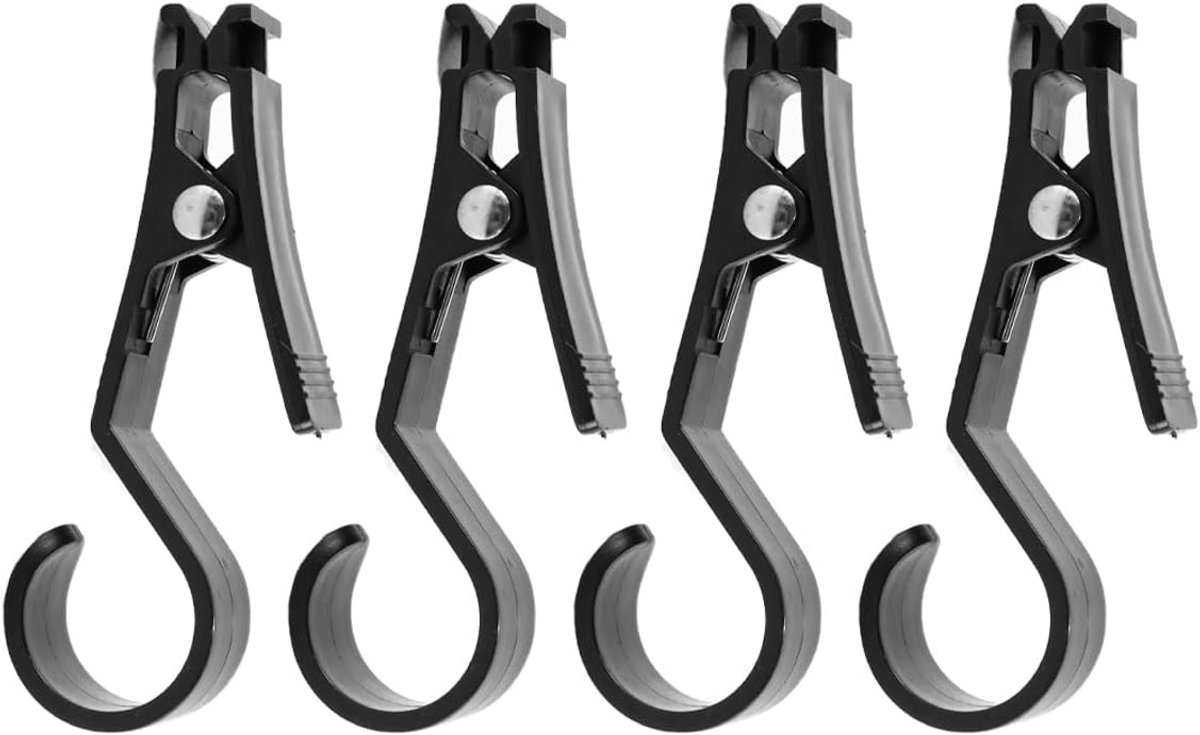 Set van 4 Multifunctionele Tentclips voor Buiten - Antislip Haken voor Kleding, Handdoeken en Sokken tijdens Kamperen