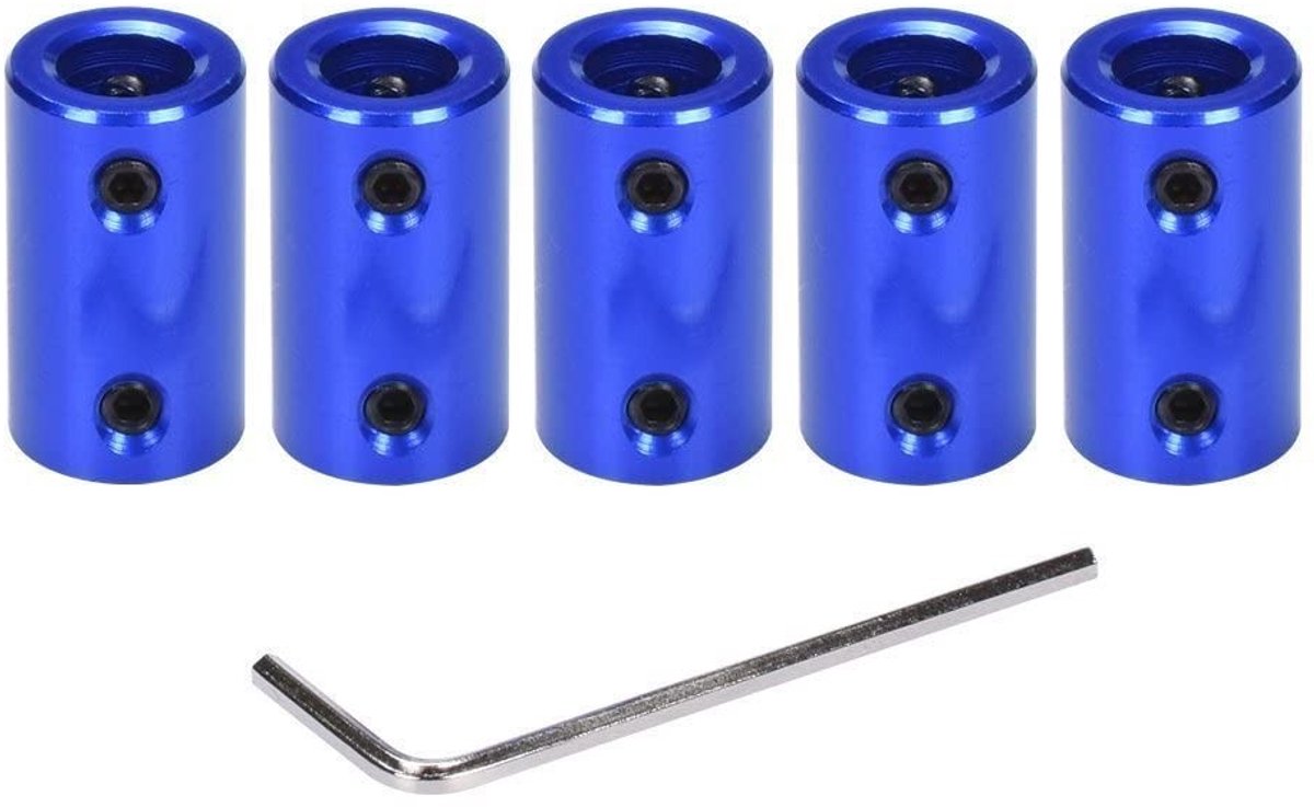 5-delige koppelset voor 3D-printer en CNC graveermachines - Aluminium koppelstukken van 5mm tot 8mm voor DIY projecten