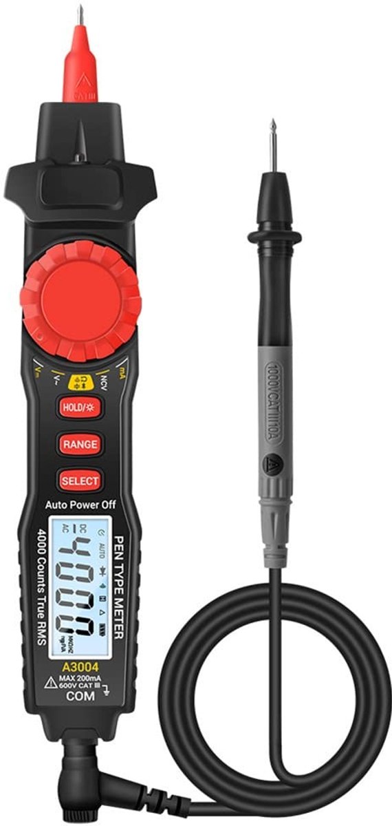 Digitale Pen Multimeter met Auto Range en 4000 Counts voor AC/DC Spanning, Weerstand en Capaciteitstest