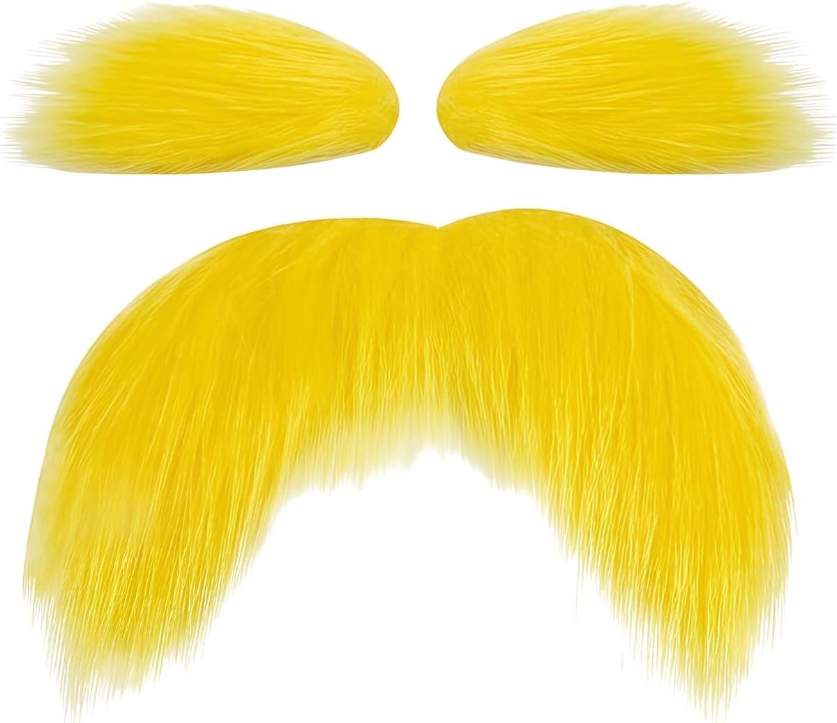 Carnavalset met Gele Nepbakkebaarden en Wimpers voor Volwassenen en Kinderen Cosplay Accessoires