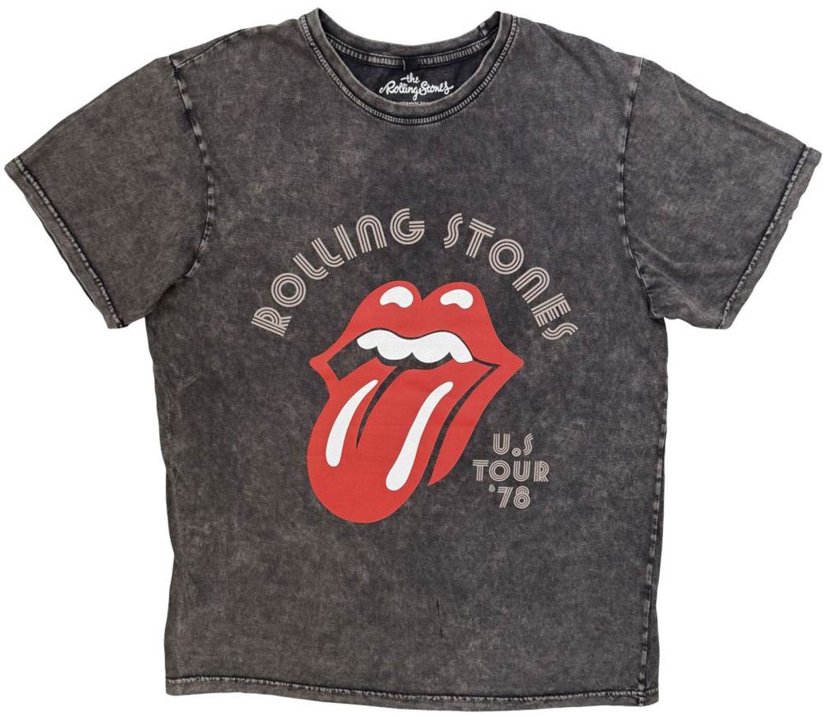 The Rolling Stones - US Tour '78 Heren Tshirt - M - Grijs