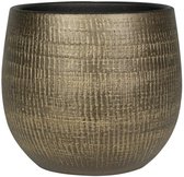 Ter Steege Plantenpot - metal look - goudkleurig - D26 x H25 cm - bloempot
