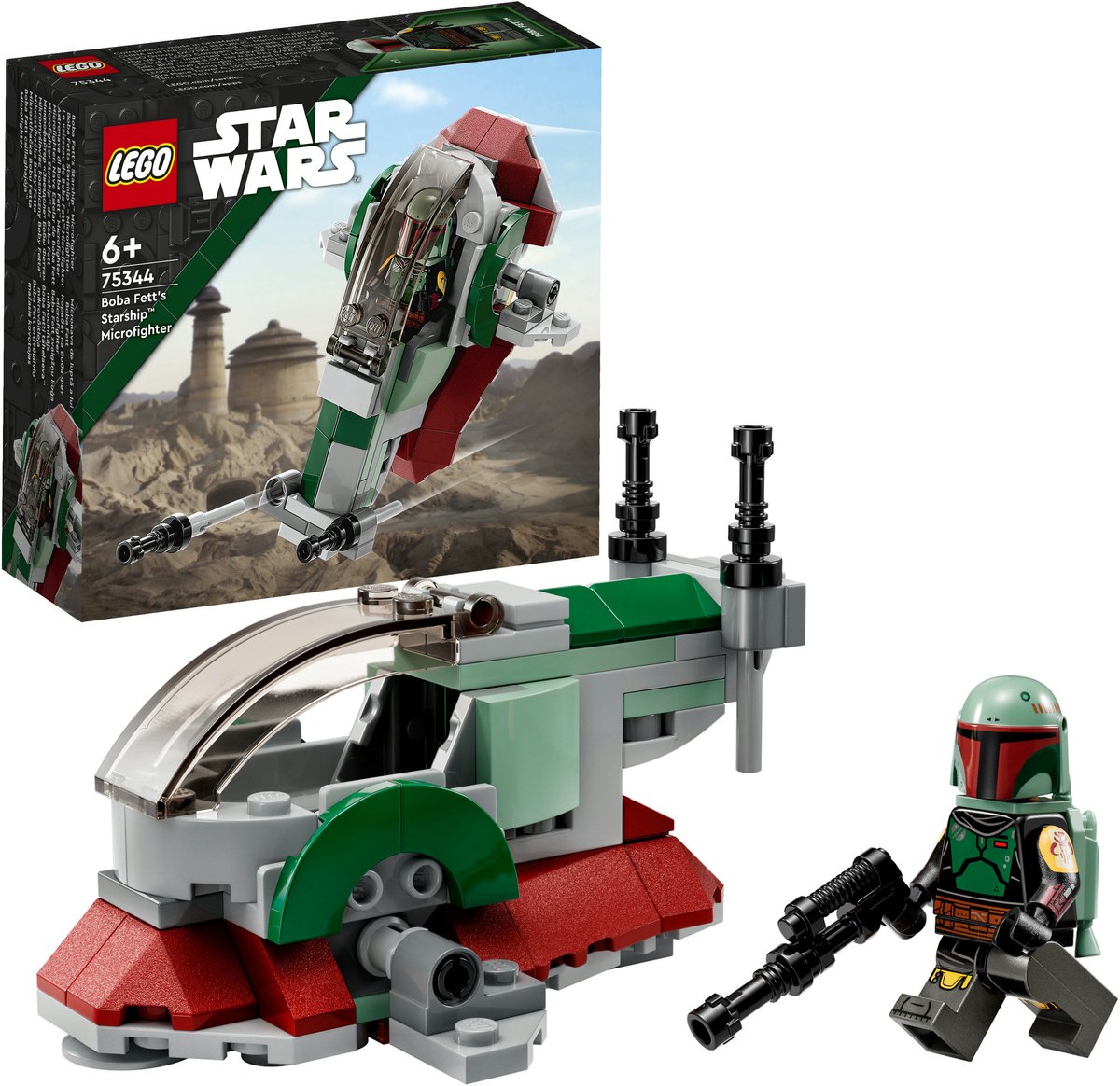 Bol.com LEGO 75344 Star Wars Boba Fett's sterrenschip Microfighter Bouwpakket voor Kinderen aanbieding