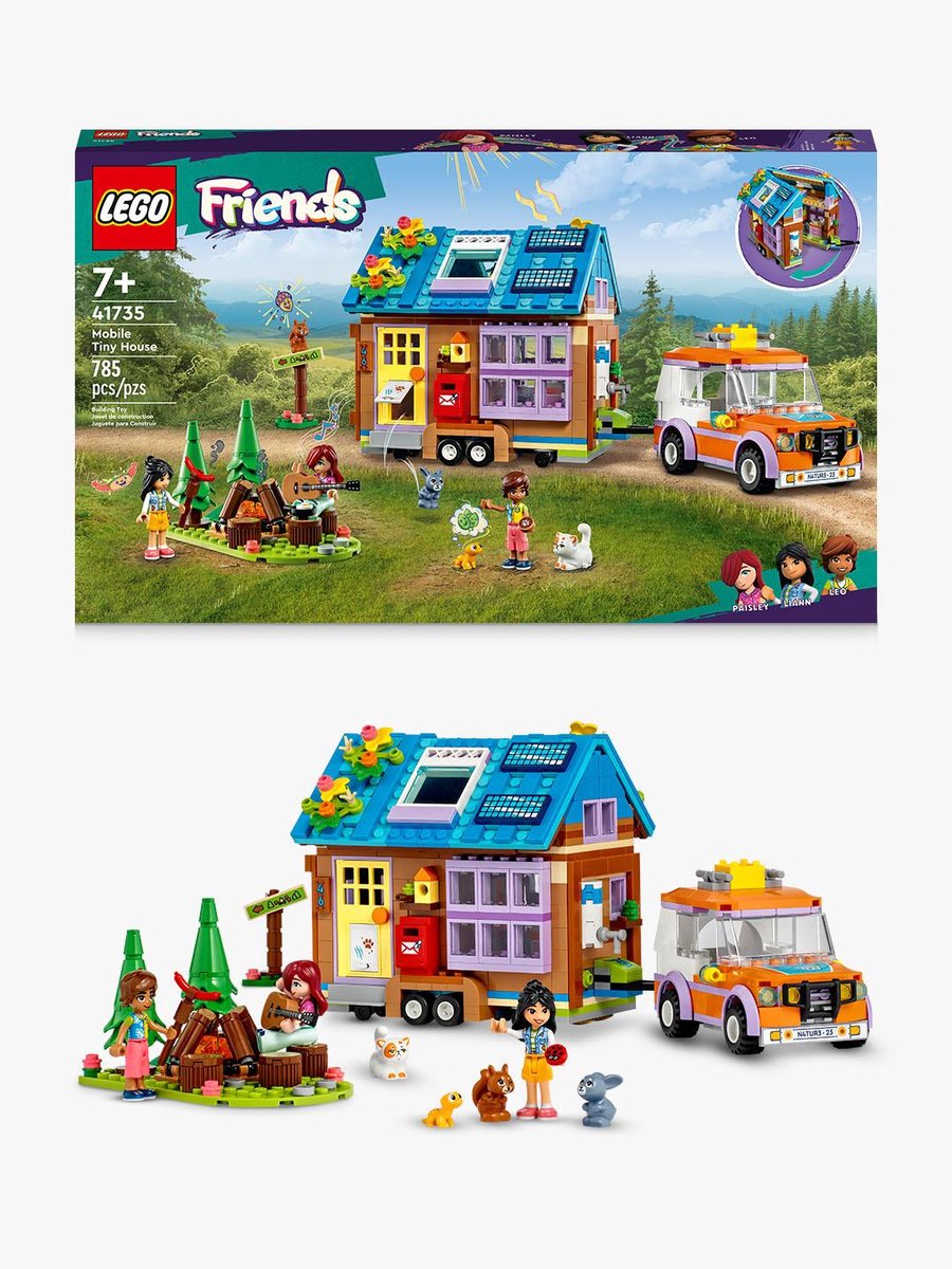 Bol.com LEGO 41735 Friends Tiny House Kampeerset met Bos, Huisdieren en Speelgoedauto aanbieding