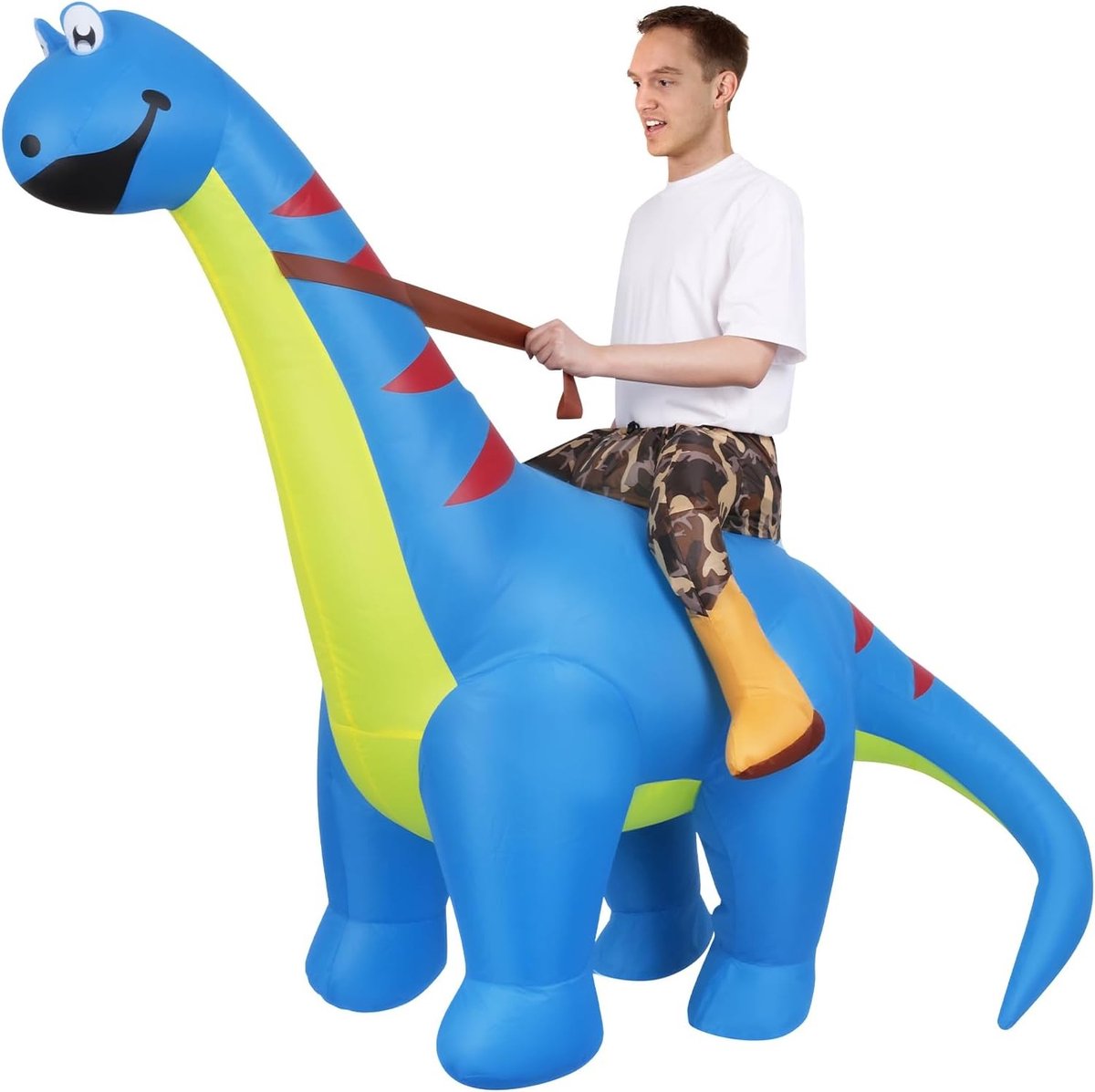 Opblaasbaar Dinosauruskostuum voor Volwassenen, Grappig Carnaval Kostuum voor Halloween, Feest en Kerstmis