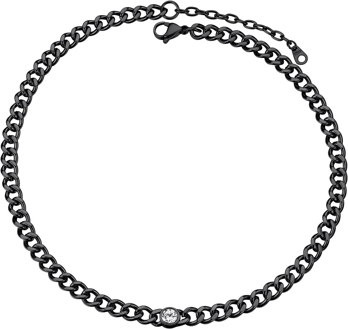 Dikke Cuban Choker voor Dames, Verstelbare 46+5CM Ketting met Geschenkdoos, Trendy Accessoire voor Elke Gelegenheid
