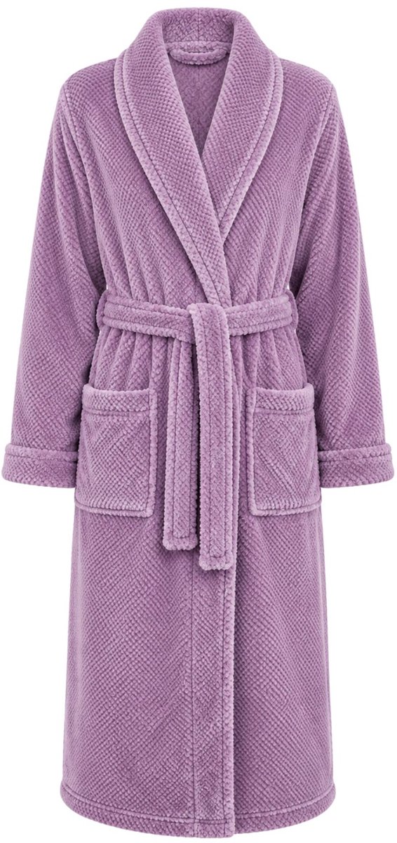 Badjas dames LingaDore - zacht fleece - paarse badjas dames - maat S/M