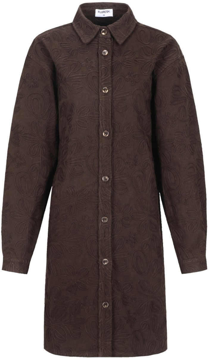 Fluresk Jurk Ellis Dress 26nqf20 514 Dark Chocolate Dames Maat - 38