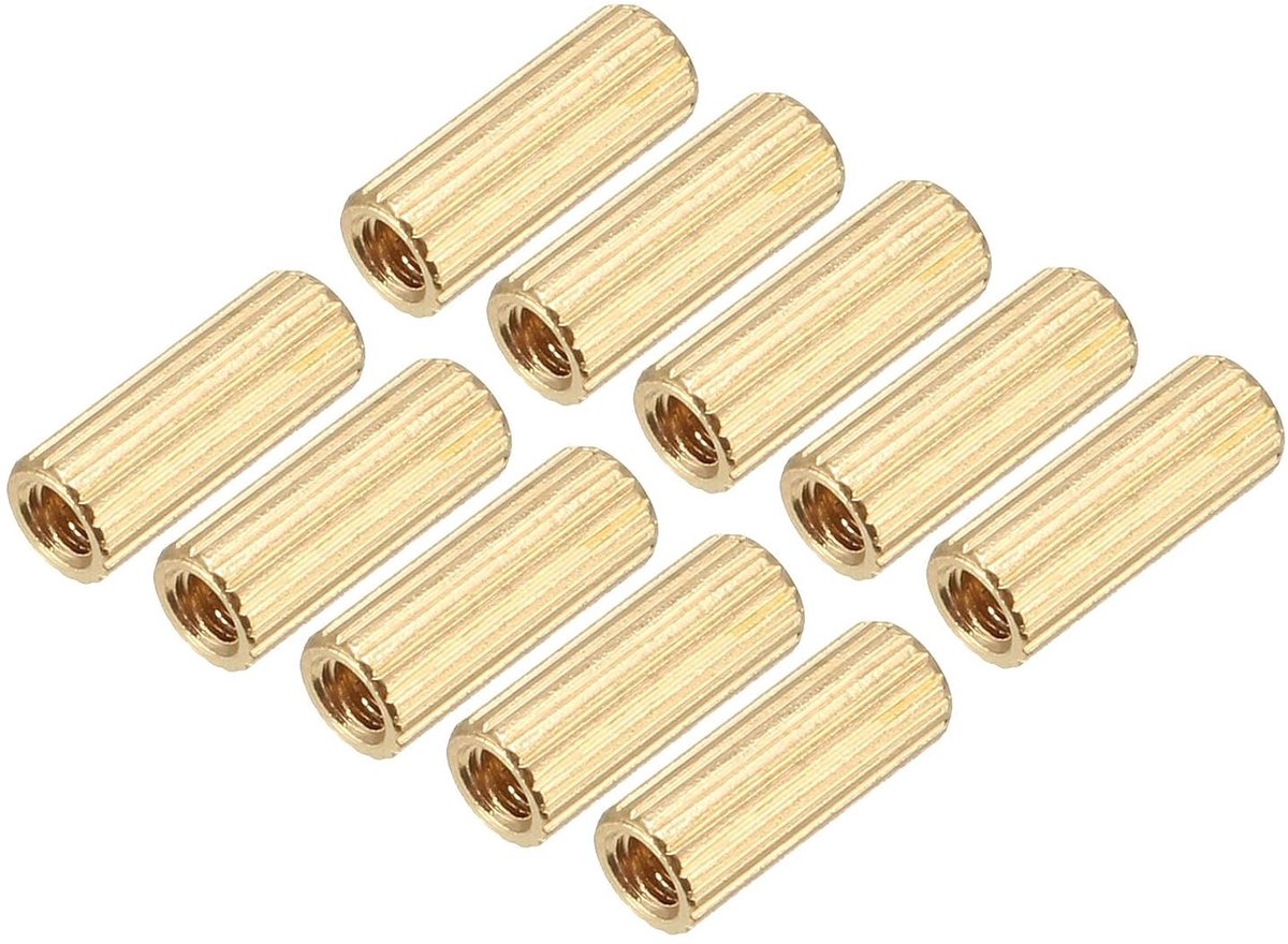 Messing Ronde Standoffs met Vrouwelijke Draad, Hoofdbord Bevestiging, Perfect voor Elektronica, M2 x 3 x 8mm, Duurzaam en Betrouwbaar