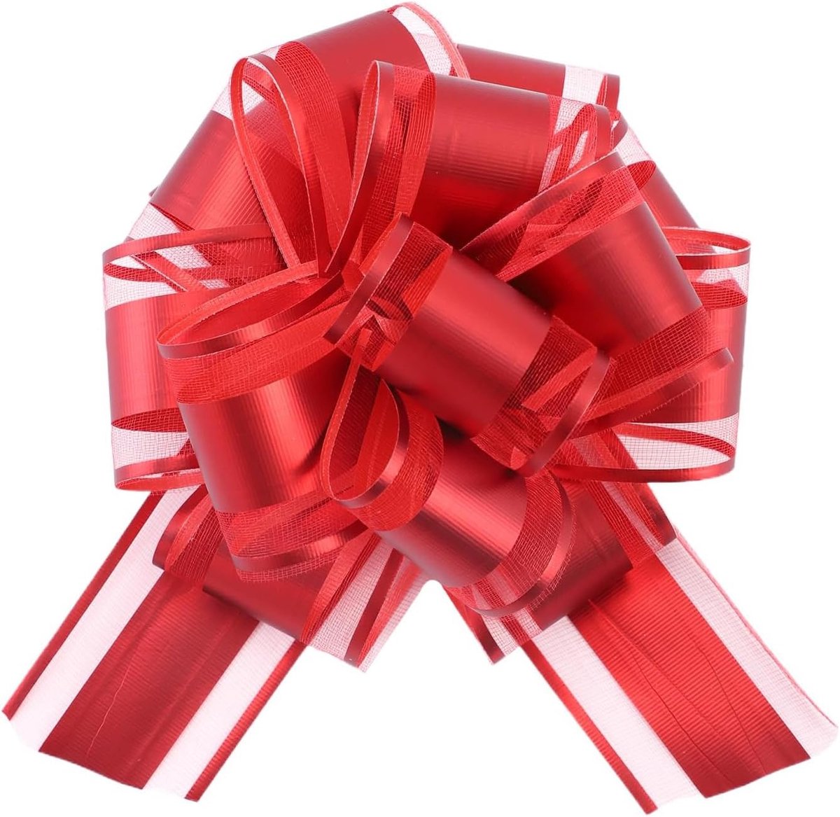 Grote Cadeau Strik Set van 5 Stuks, Perfect voor Bruiloften, Feestjes en Autodecoratie, Rood