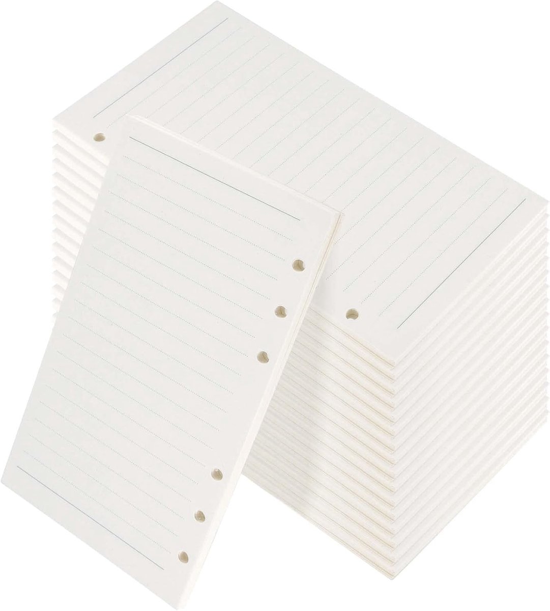 10 Stuks A6 Gelijnd Vulpapier, 450 Vellen/900 Pagina's, 6-Gat Perforatie, Ideaal voor Notities en Creatieve Projecten