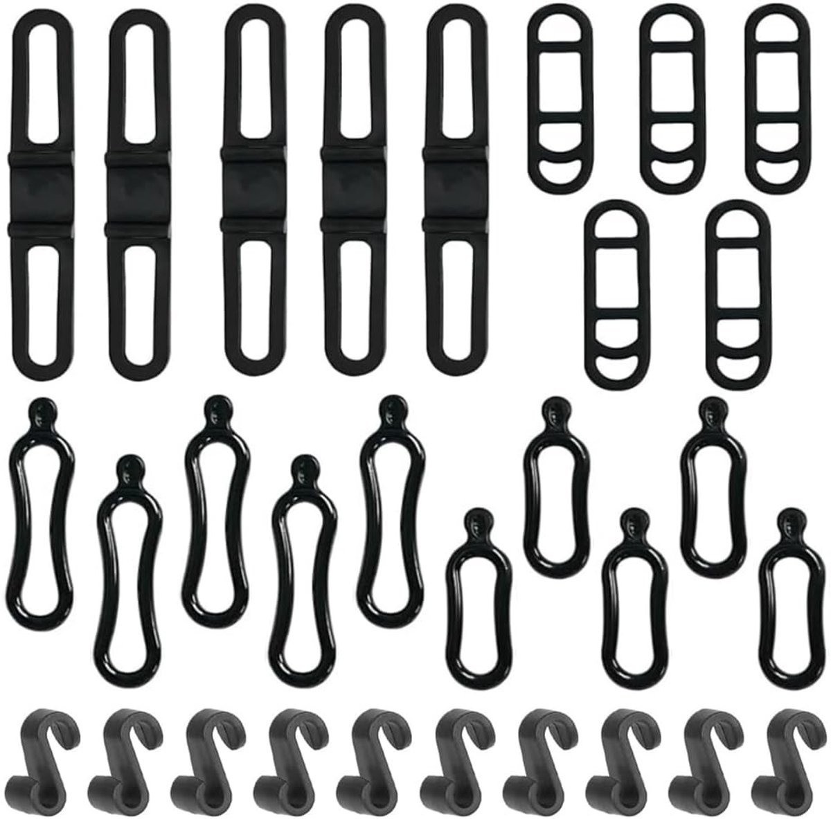 Siliconen Armbanden voor Fietsaccessoires - 30 Stuks Elastische Bands voor Fiets, Rubber Houder en Verlichting