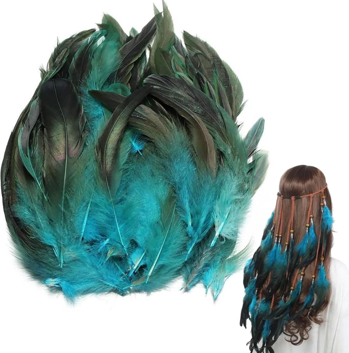 Natuurlijke Hanenveren voor Creatieve Projecten - 100 Stuks - Perfect voor Bruiloften, Feestdecoraties en Sieraden - 15-20 cm