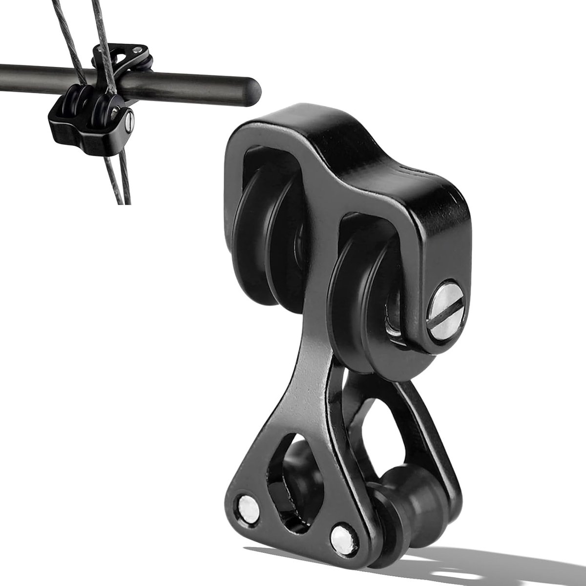 Aluminium Compound Boog Kabel Slide Roller voor Soepele Boog String Stabilisatie en Outdoor Gebruik, Zwart