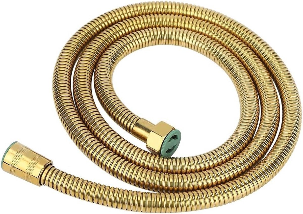 Gouden Douche Slang van RVS met Dubbele Gesp - Handdouche Slang Geschikt voor Badkamer Accessoires en Douchekoppen