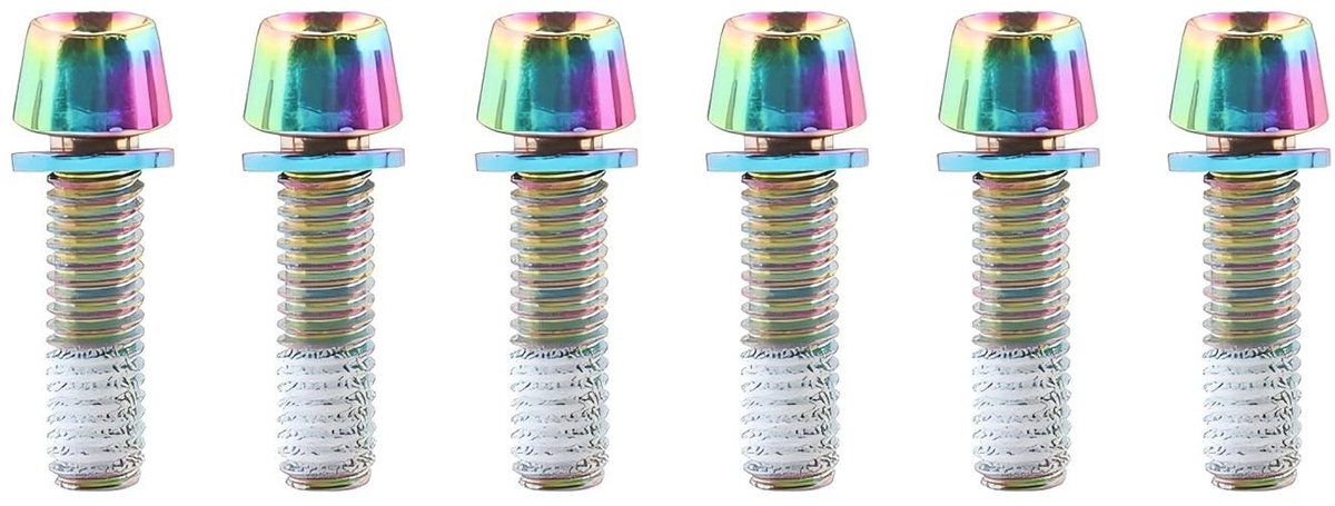 6 Fietsstuurschroeven M5 x 17 mm met Sluitringen voor Fietsaccessoires en Onderhoud