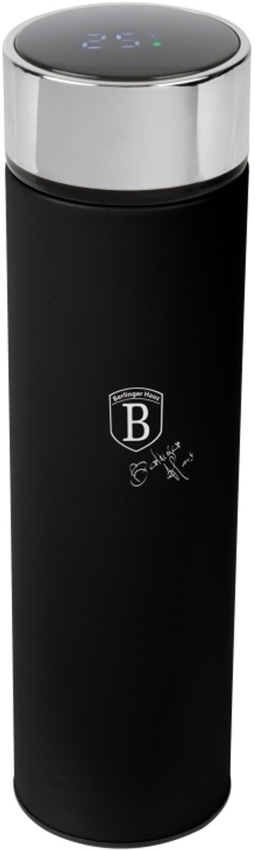 Roestvrijstalen thermosfles met LED-display, 500 ml, Matte Black Collection