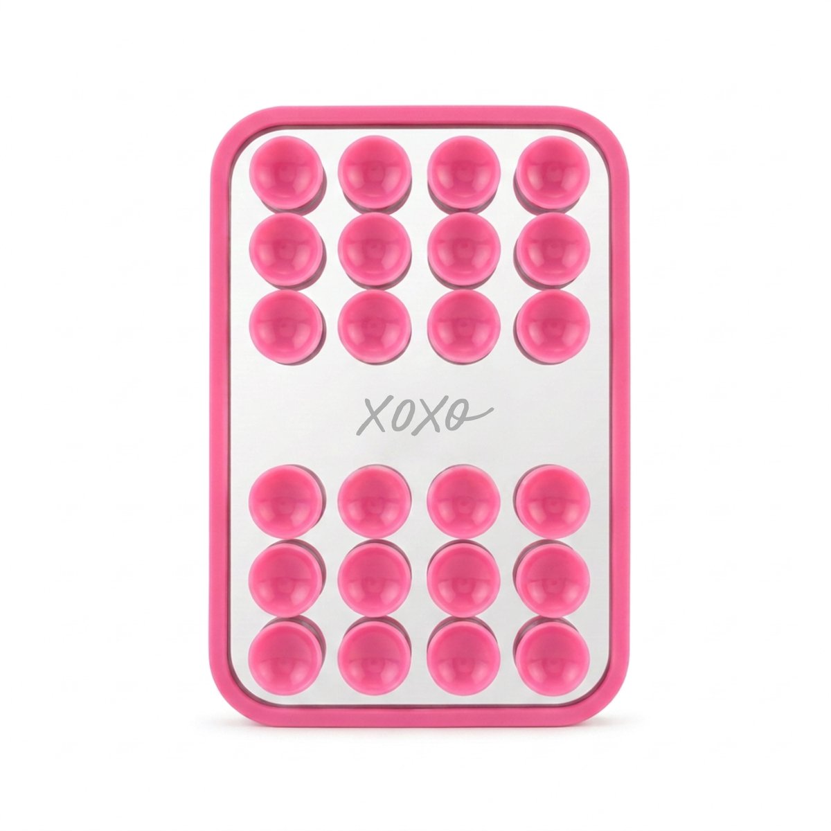 xoxo Wildhearts telefoonsticker - Stick On Me Mirror - Pink - Selfiesticker Tiktok - Zuignap telefoonhoes telefoon sticker - Sticky sticker - Spiegel - Mirror - Telefoonhouder - Vierkant - Roze