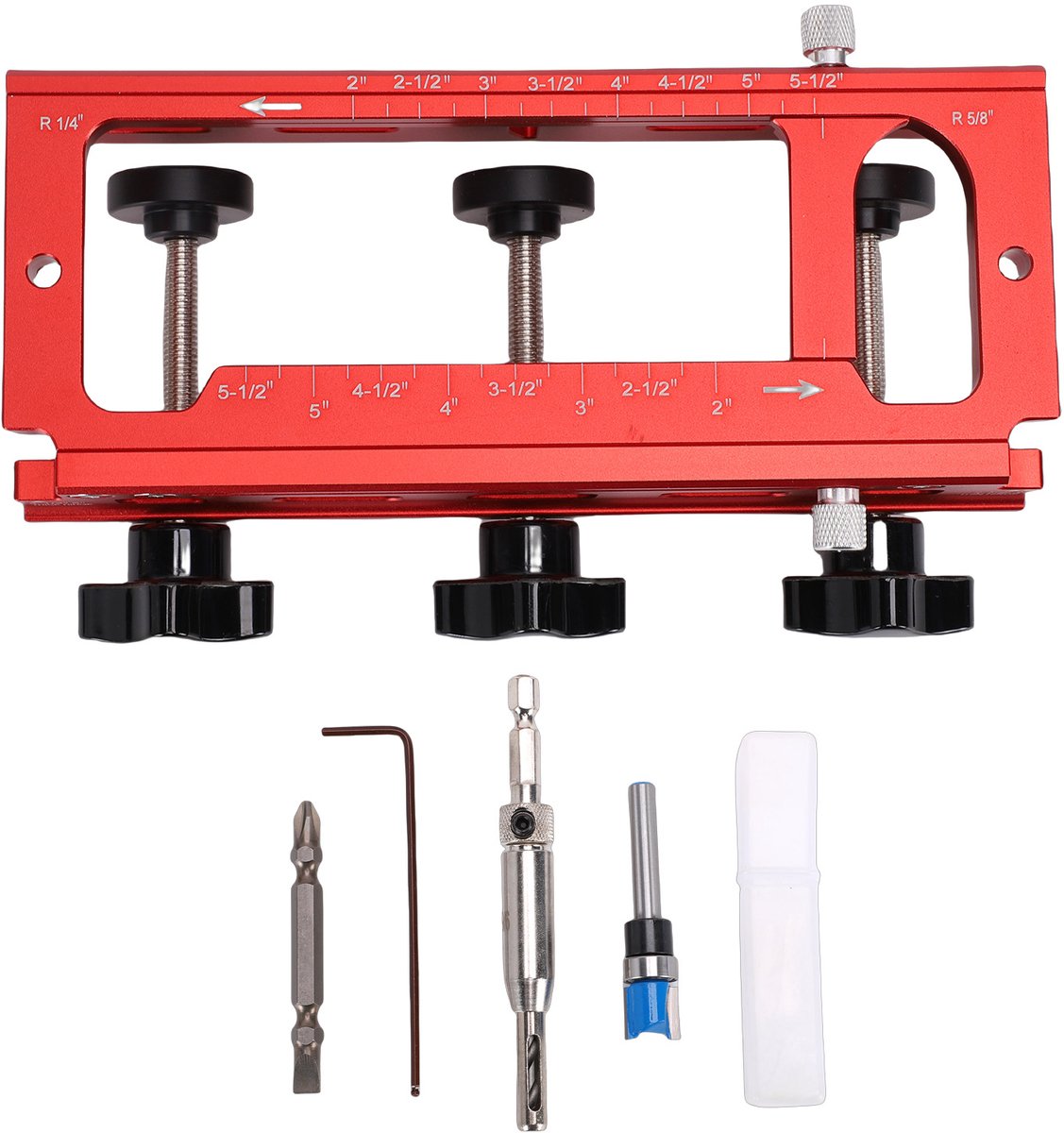 Verstelbare aluminium scharniermal voor bovenfrees – 2,5 tot 5,5 inch