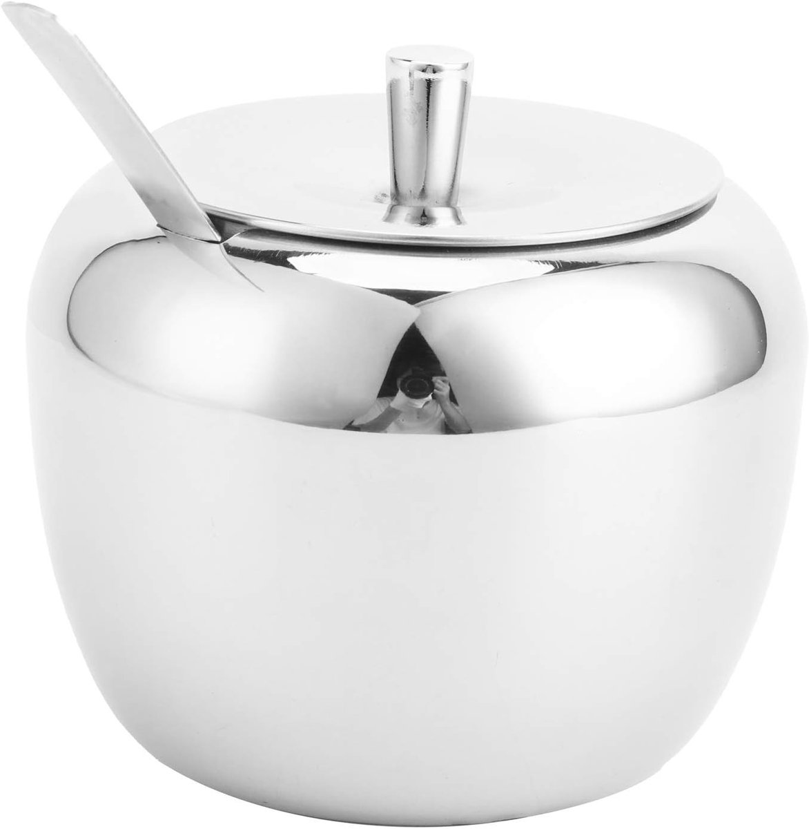 Roestvrijstalen Specerijpot met Deksel en Lepel, Perfecte Keuken Tool voor Thuis, Bar en Restaurant, Ideaal voor Feestjes en Buffetten