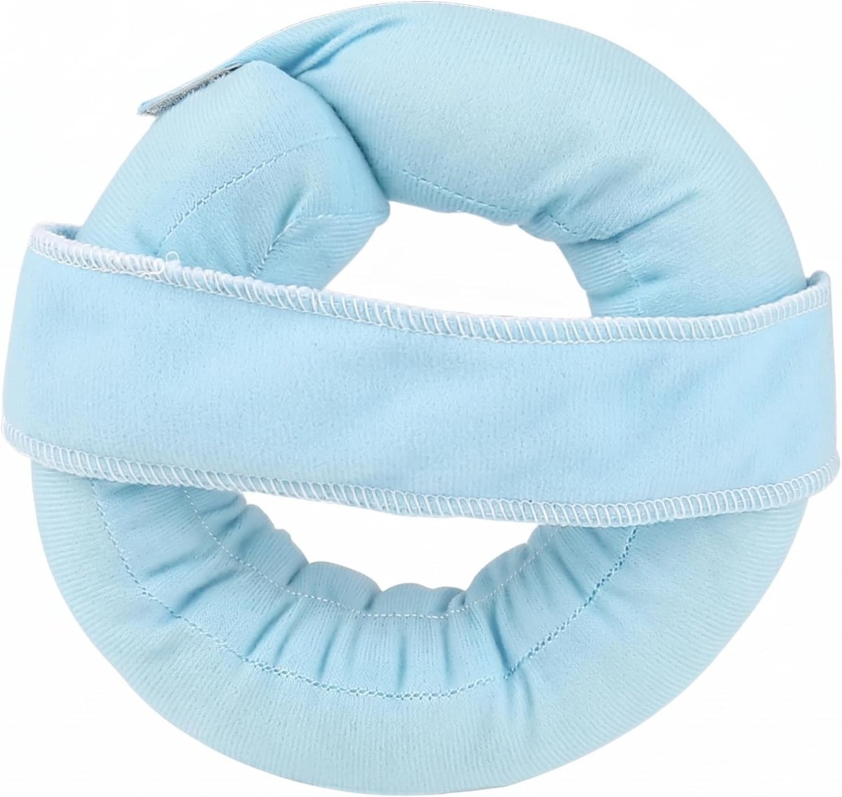 Comfortabel Donut-beschermkussen voor bed, ideaal voor ellebogen, polsen en enkels, lichtblauw, 52 cm, zacht en ademend, perfect voor herstel en ondersteuning