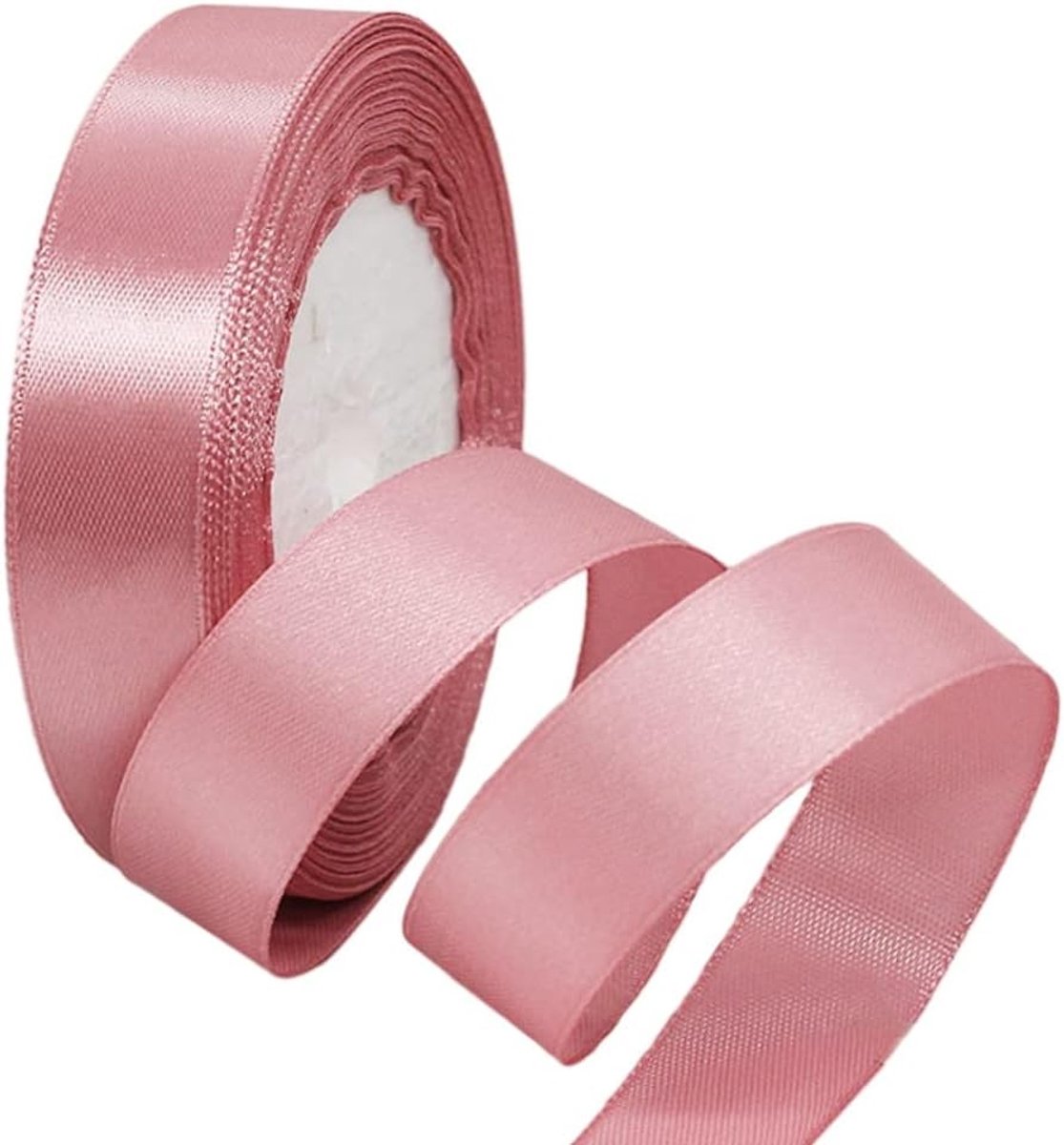 20mm Roze Dubbelzijdig Satijnen Lint voor Cadeauverpakking en Creatief Knutselen, 22M, Ideaal voor Bruiloften, Valentijnsdag en Bloemstukken