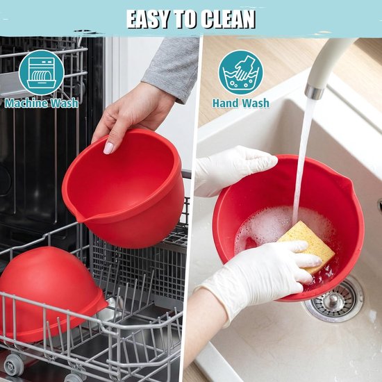 Set van 4 Siliconen Schaalinzetstukken voor KitchenAid 5 Quart Mixer — afbeelding 4
