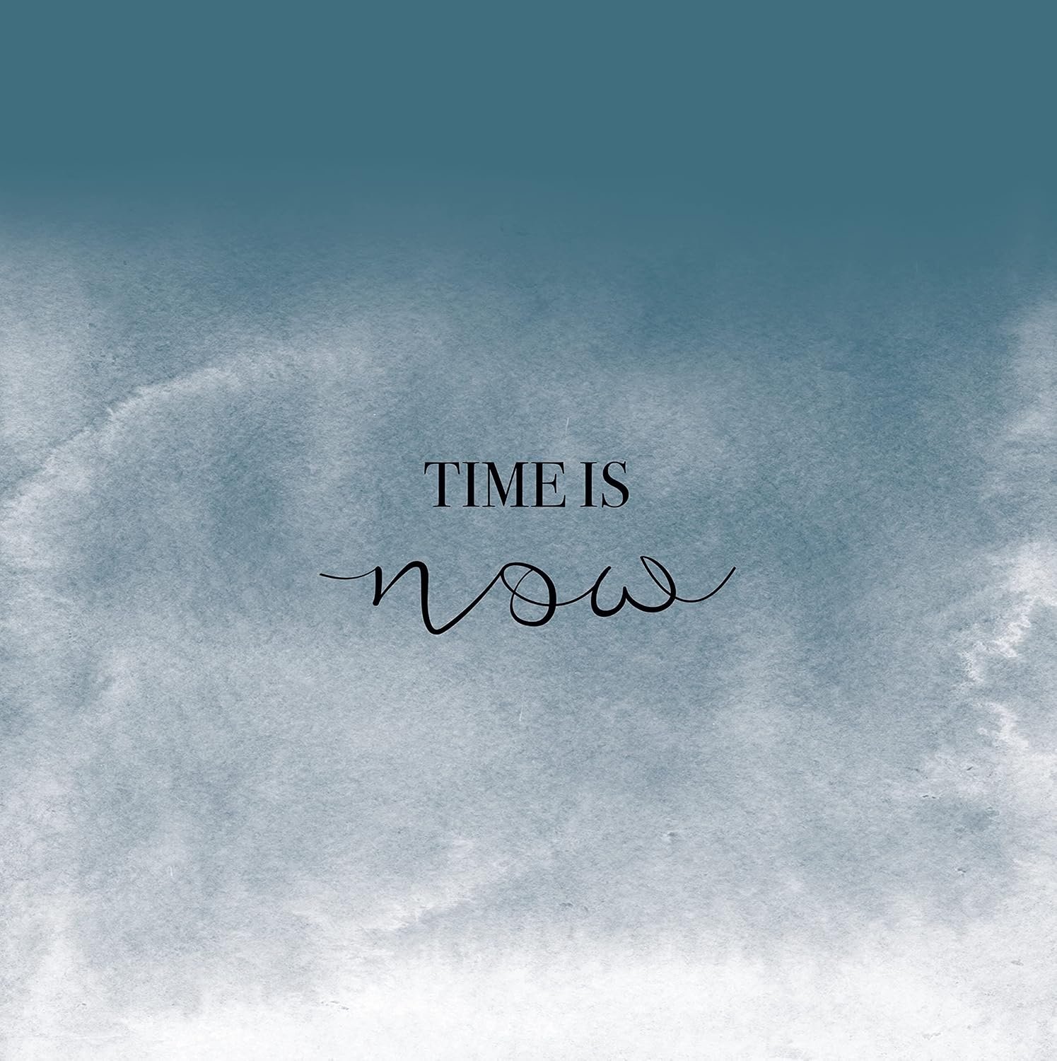 Rasch Fotobehang 'Time is Now' Blauw Waterverf Look 2.80m x 2.79m