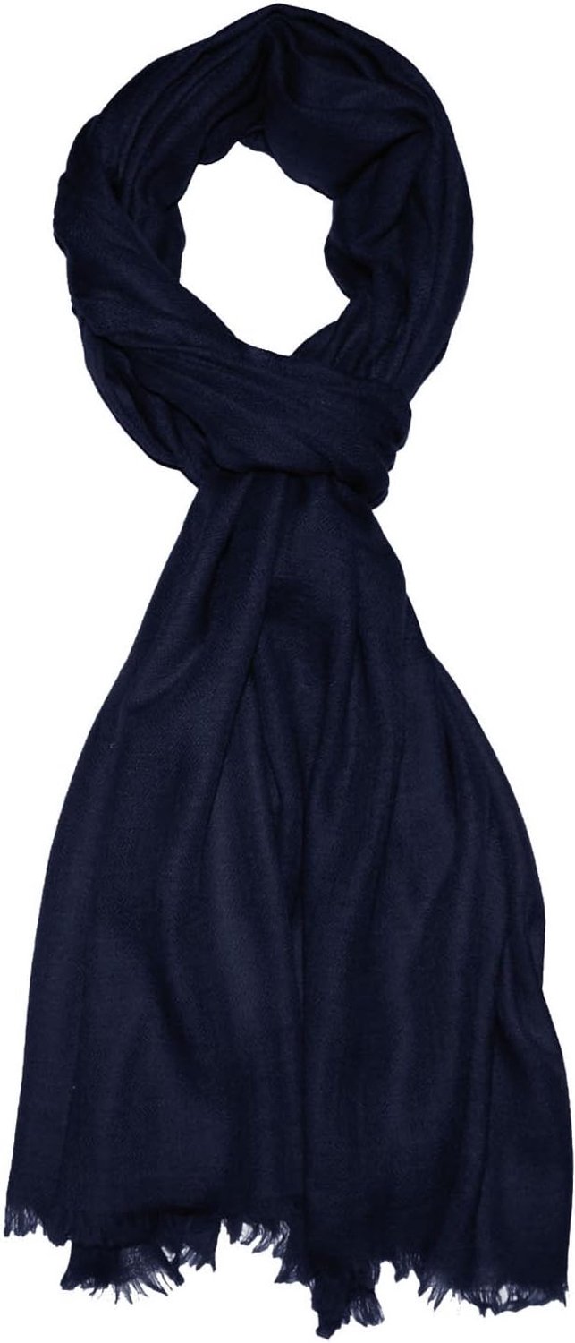 Donsblauwe Cashmere Sjaal Heren - 100% Luxe Wol
