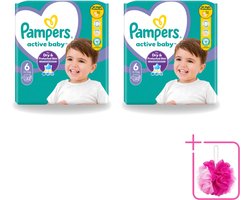 2 x Pampers – Luiers – Active Baby Maat 6 – 32 Luiers - Bulkverpakking - Baby luiers - Douchemop - Bescherming tegen doorlekken