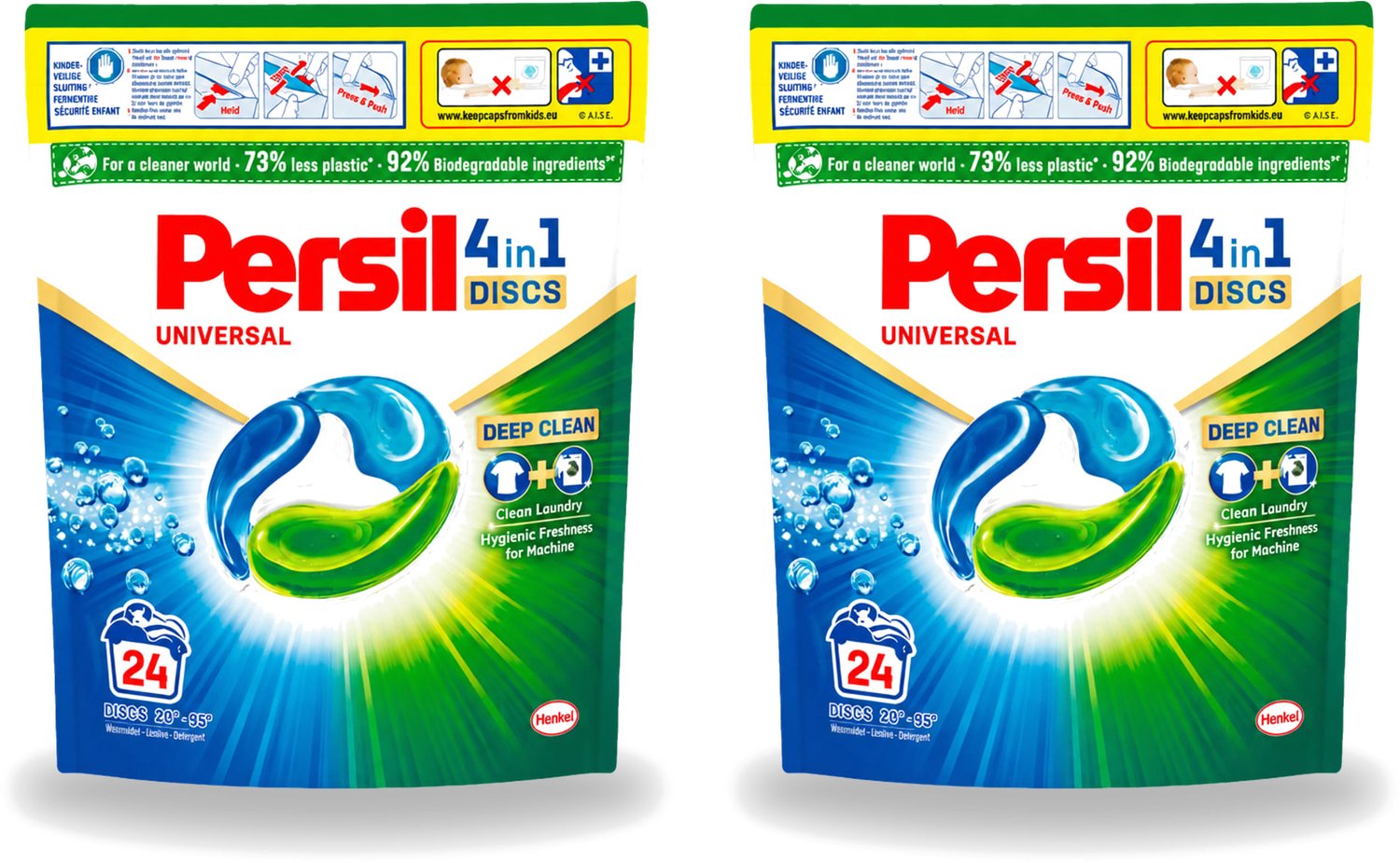 2 x Persil – Wasmiddel Discs – Universeel - 24 Capsules - Voordeelverpakking - 2 stuks