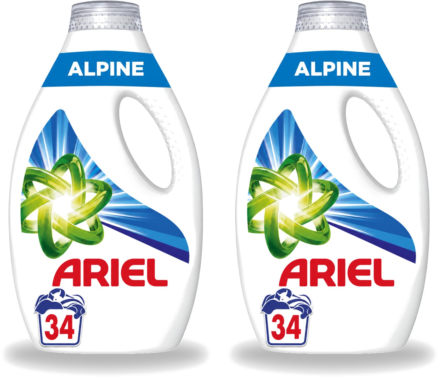 2 x Ariel – Vloeibaar Wasmiddel – Alpine – 1530 ml – 34 wasbeurten - Voordeelverpakking - 2 stuks
