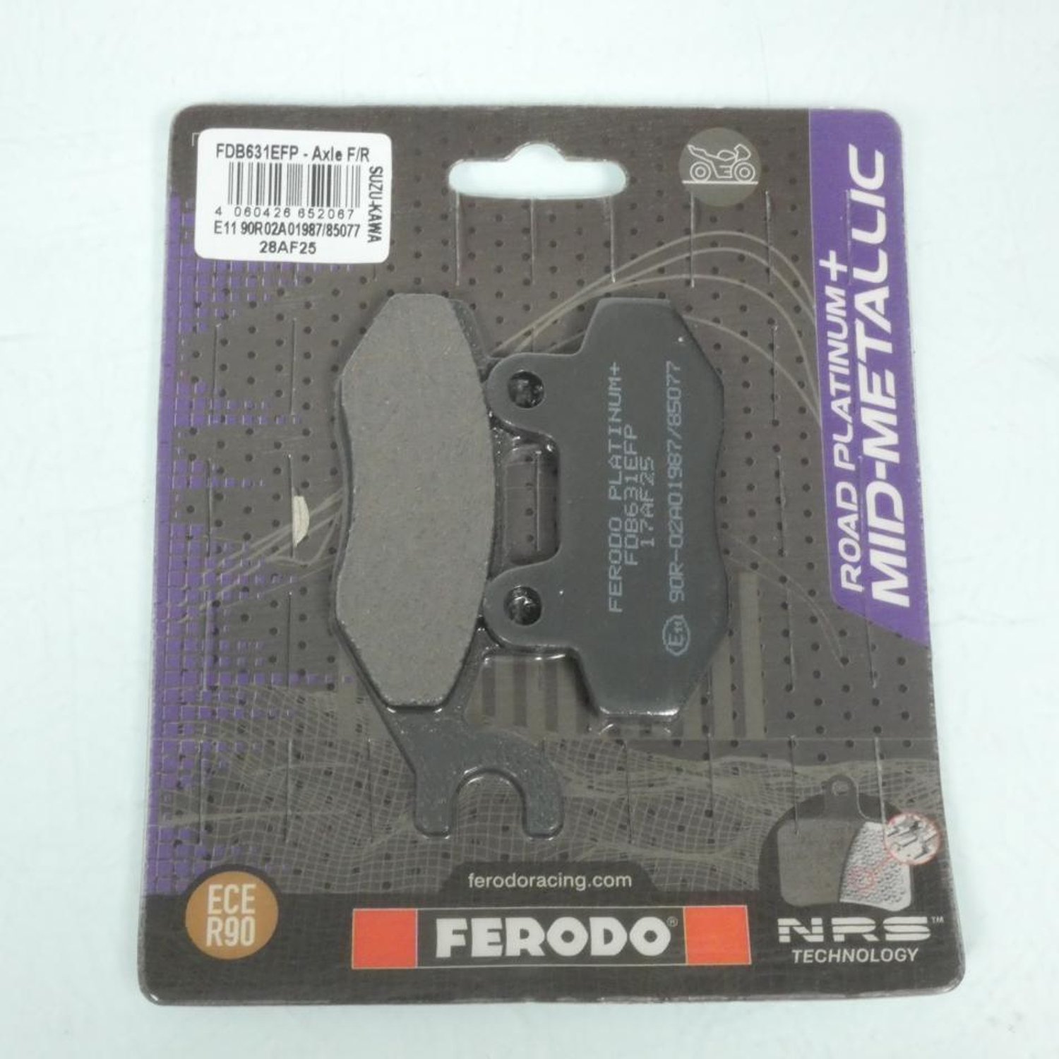 Remblokken Ferodo voor Scooter Hyosung 250 MS3 FI EURO3 2007 tot 2011 vooraan / achteraan Nieuw