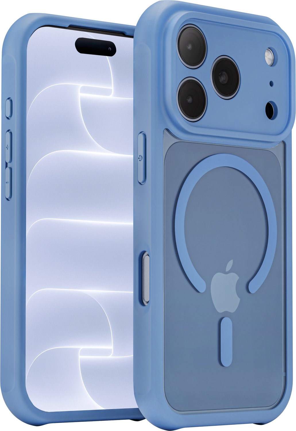 Reovo ClearMag Hoesje Geschikt voor iPhone 18 Pro Max - Geschikt voor MagSafe - Licht blauw