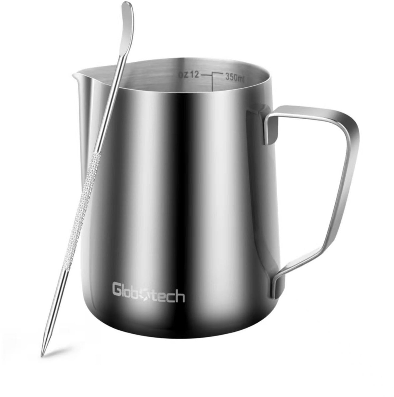 Roestvrij Stalen Melkschuimer, 350ml, Voor Latte Art en Koffie