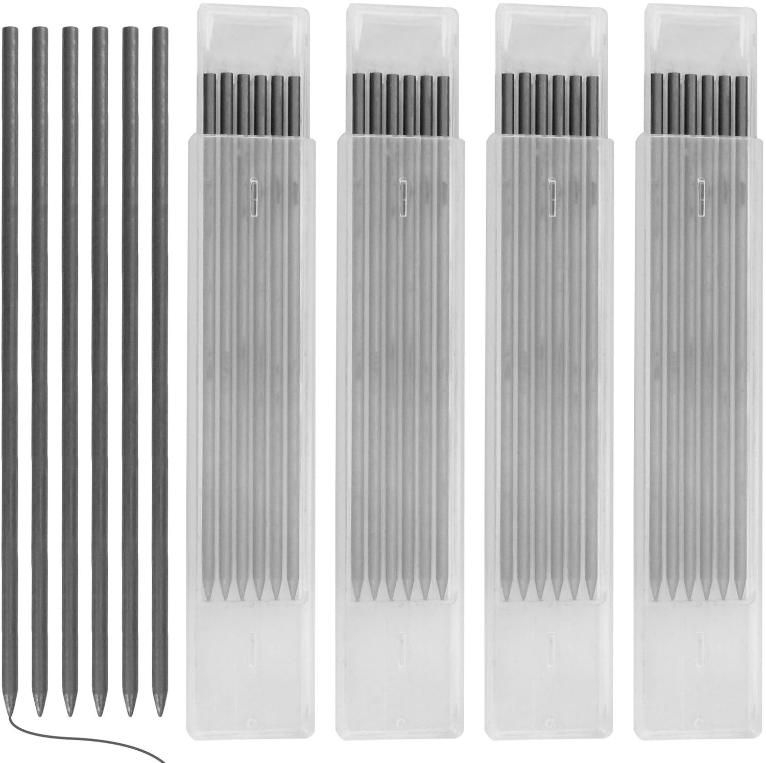 24 Stuks Vulpotlood Navullingen - 2.8mm Zwart voor Houtbewerking