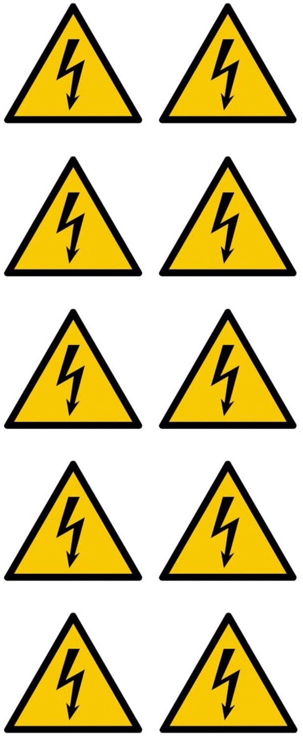 Zelfklevende Waarschuwingsstickers - 10 Stuks Hoogspanning